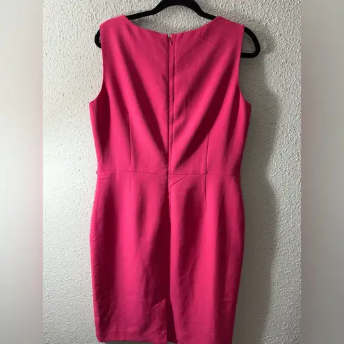 Jones Studio Pink Pleated Sheath Midi Dress Size 12