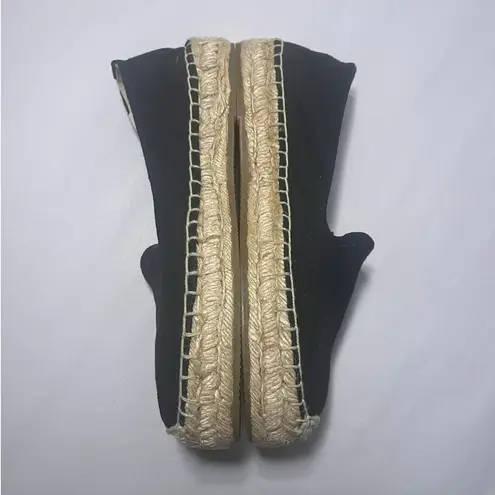 Soludos NWOB The Original Espadrille Sandals Cotton Jute Loafers Black sz. 6.5