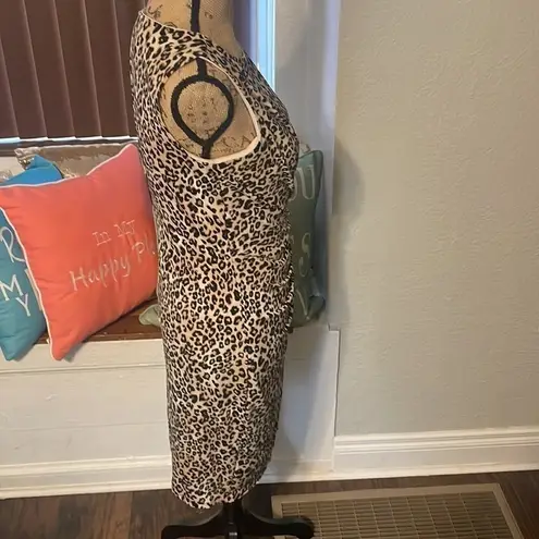Premise NWT Cheetah print dress. Size small, gorgeous! Faux wrap dress design.