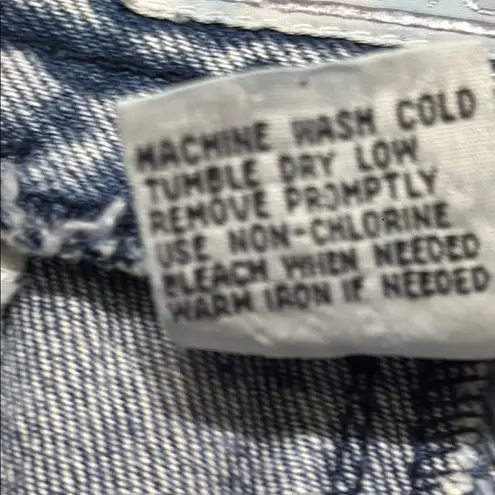 Vintage Lerner Acid Wash Blue Boyfriend Jeans 100% Cotton Relaxed Fit Size 10