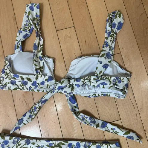Cupshe Soulful Spring Square Neck Bandeau Top & Bottoms Set Size Medium FLoral