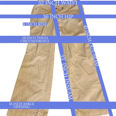 London Jean Y2K BEIGE "CHINO STRETCH THE KATE FIT" CORDUROY BOOT CUT PANTS (4)