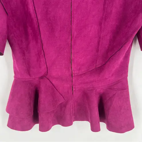 CQ by CQ Elegant Purple Faux Suede Mock V