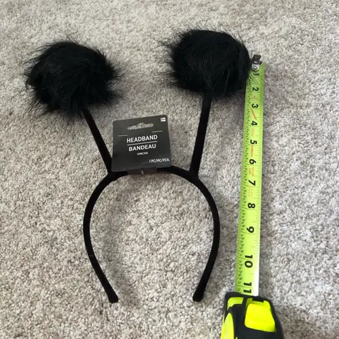 New Halloween costumes cosplay party Black Fuzzy Pom Pom Headband