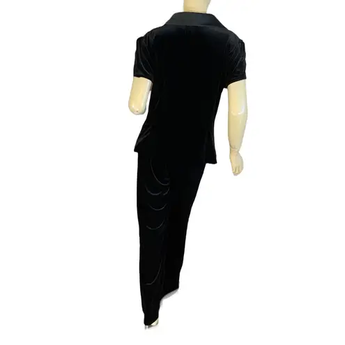 CACHET BLACK VELOUR SPECIAL OCCASION PANT SUIT SET NWT (L) Size L