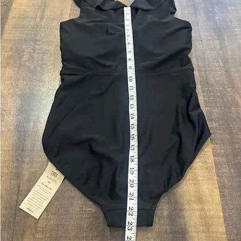 ALBION FIT NWT Black The Diana One-Piece Swimsuit Size Medium