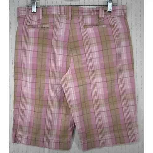 Duck head  Jeans Women Shorts Pink Plaid Bermuda Vintage 80s 90s Y2K Preppy Sz 13