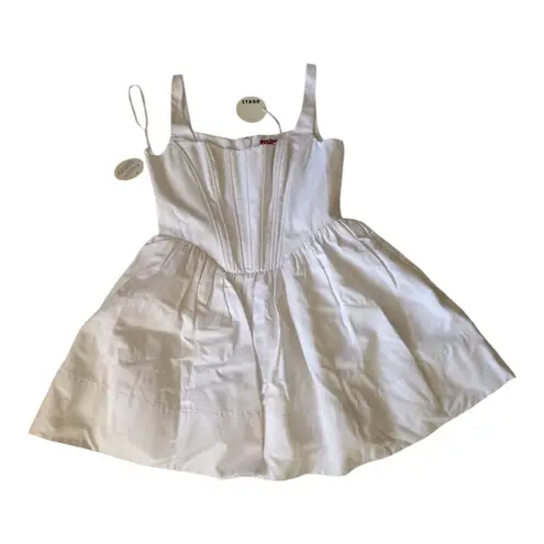 STAUD landscape Corset Fit Flare Mini Dress Size 12