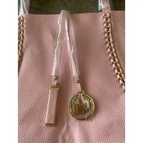 Badgley Mischka new vegan leather pink tote bag