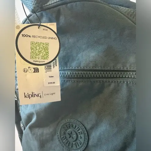 Kipling NWT  Challenger Backpack, Light Aloe Tonal Bag MISSING Monkey