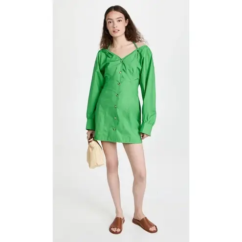 Nanushka Alyssa Dress in Green Womens Shirtdress Mini