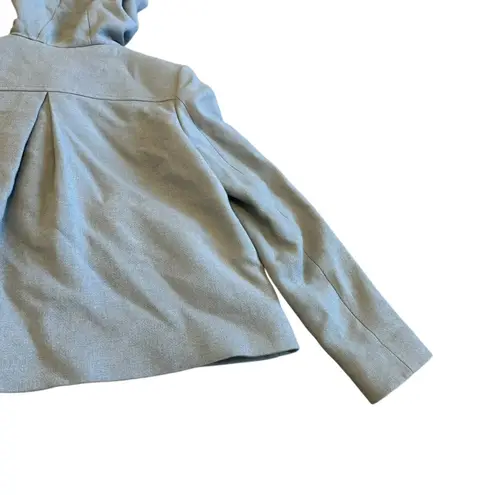 Ba&sh Cotton Wool Blend Toggle Coat Jacket Waist-Length Blue Hooded Size 8 Women