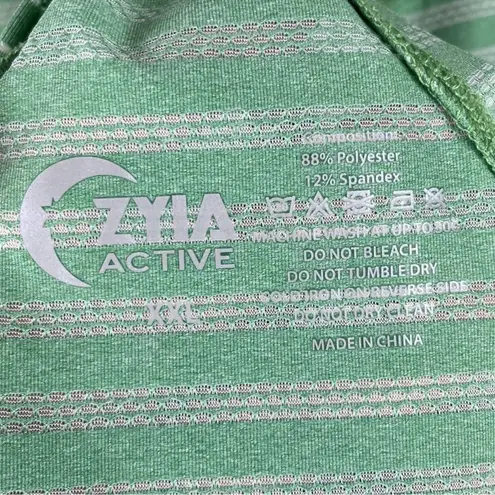 Zyia NWT Forest Nimbus Split Back Athletic Stripe Breathable Tank Top XXL