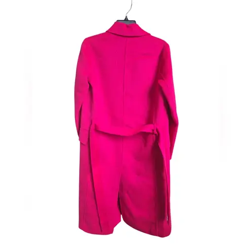Maje Geode wool-blend wrap coat In Fucsia Size 36
