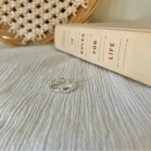 Love Heart Abstract Silver Ring Vintage Cleangirl Minimal Simple Neutral Promise Jewelry