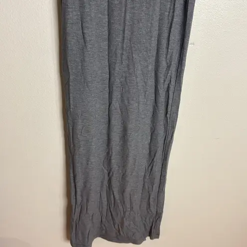 SKIMS Soft Lounge Long Ribbed Long Sleeve Maxi Dress Heather Gray Size XS