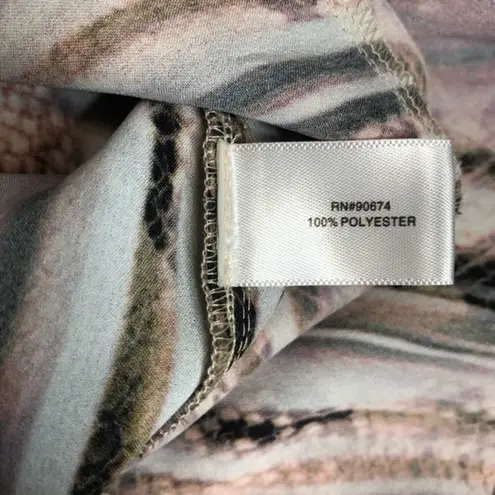 Boston Proper  Satin Animal Print Long Sleeve Pullover Dress