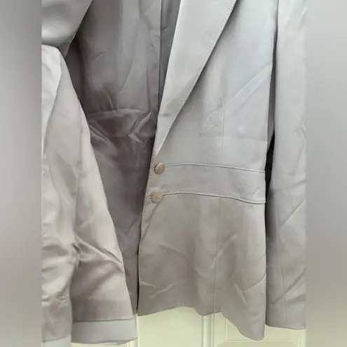 Moda International Lilac Blazer Tailored Suit Jacket Silk Lined Women's Size 8 Purple