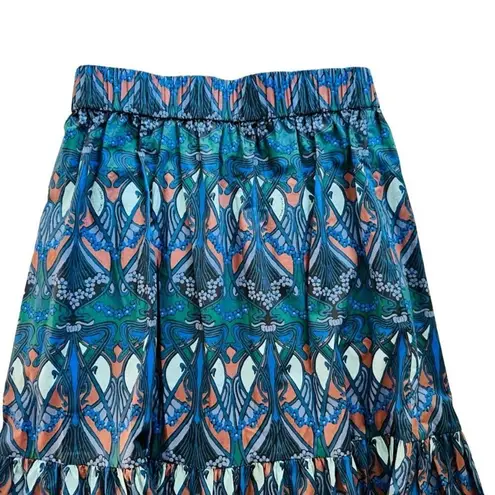 Cara Cara Chase Skirt in Forest Biome Deco Size Medium NEW Maxi Boho A Line Blue