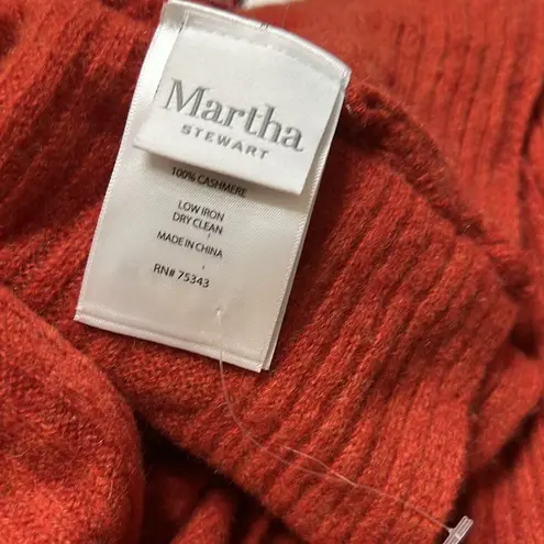 infinity Martha Steward 100% Cashmere  Scarf, Rusty Orange