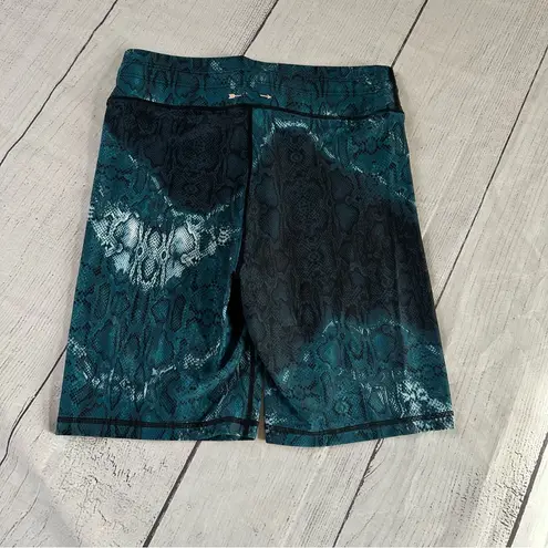 The Upside Size Large 10 blue biker gym workout shorts