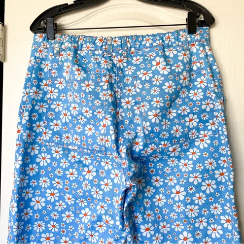 Big Bud Press Lazy Daisy Work Pants Cotton Blue Daisy Print Medium EUC