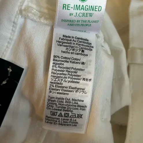 NWT J.Crew Factory White Mid Rise Flare Crop Signature Stretch Jeans 31 Tall