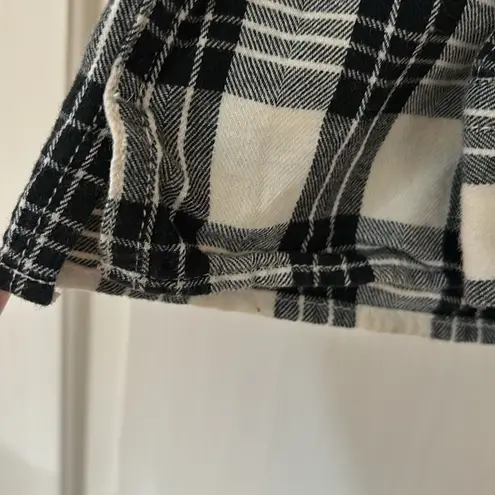 Duluth Trading Company Buffalo Check Black White Plaid Flannel Button Size XXL