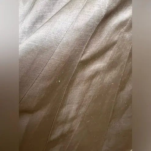 Banana Republic Linen Metallic Gold/Tan A-Line Fit & Flare Skirt Sz 10