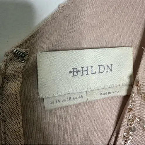 BHLDN Blaise Sequin Beaded Gown Dress Size 14 Anthropologie Formal Wedding