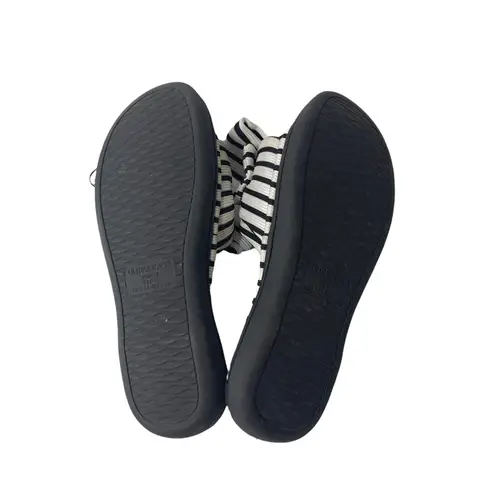 Ultra Ideas Black White Memory Foam Bow Slides Size 7.5