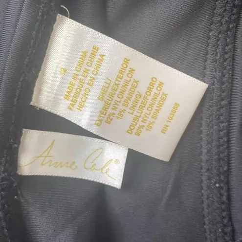 Anne cole Black Contour Wire Free 1 Piece Bathing Swim Suit 12