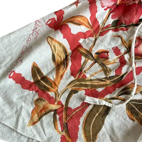 Antica Sartoria White Bohemian Tropical Print Dress Swimsuit Cover Up Size Small