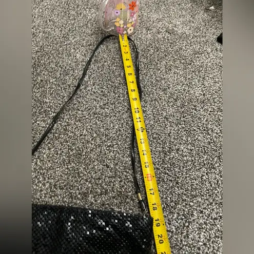 Black Sequin Shoulder Crossbody Bag Purse