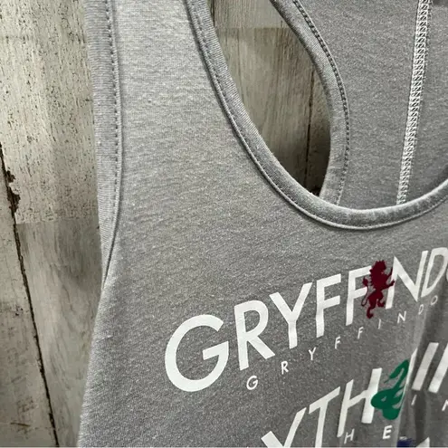 Harry Potter Houses Tank Top Gray Racerback Womens Size Small