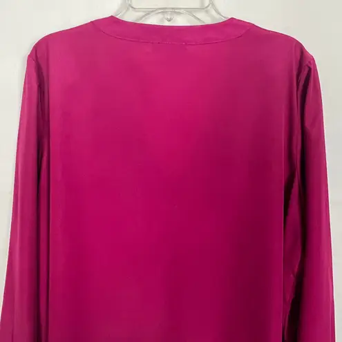 Willi Smith Fuchsia Pullover Long Sleeve Top Size Medium