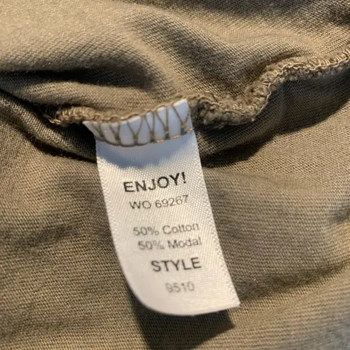 Michael Stars NWT Faux Wrap Tie Waist Long Sleeve Tee Dress Size Large