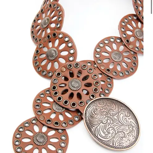 Brown round concho Belt thumbnail 8