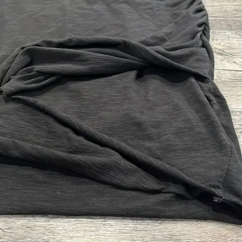 Wasabi + Mint NWOT charcoal long sleeve t-shirt cinch wrap dress pull over - S