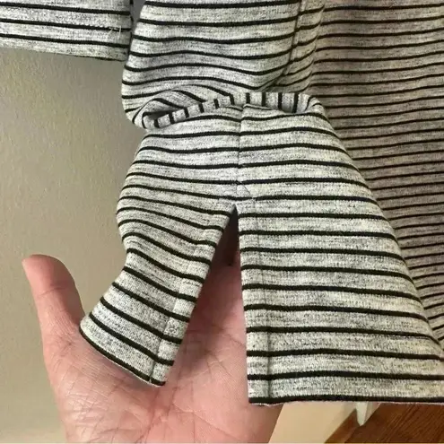 Duluth Trading Ponte Pro Dress Womens XS Black Gray Striped Knit Stretch Pockets