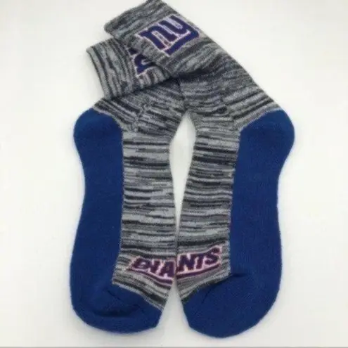 New York Giants Football Sporty Athletic Crew Style Socks Blue