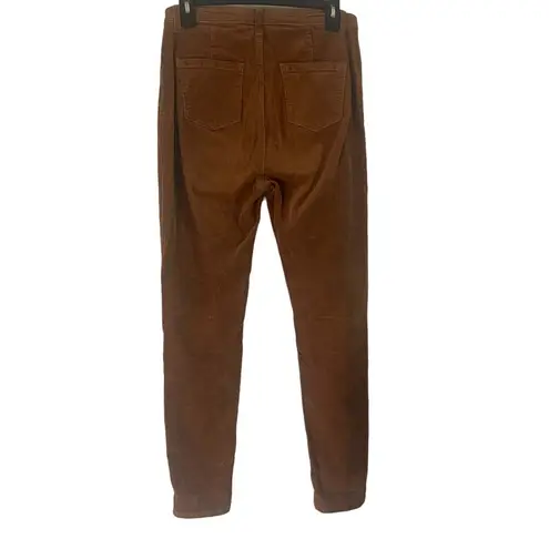 Women's Size 28 Corduroy Zip Up Hippie Boho Tan Skinny Pants Brown