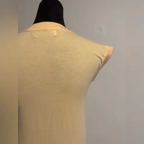 EUC Girl Dangerous x Free People Yellow and Green Plants Muscle Tee size XS