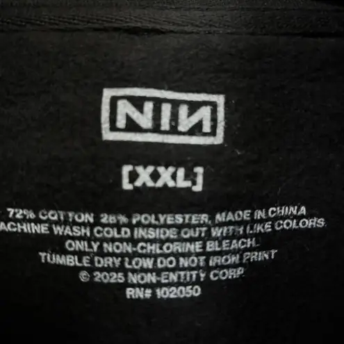 NIN Nine Inch Nails Peel It Back Tour Rock Band Oversized Hoodie Size XXL