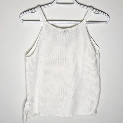 525 America cream ruffle front sweater tank sz S