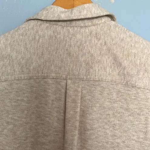 Faherty Legend Button Up Off White Long Sleeve Cozy Above Knee Dress