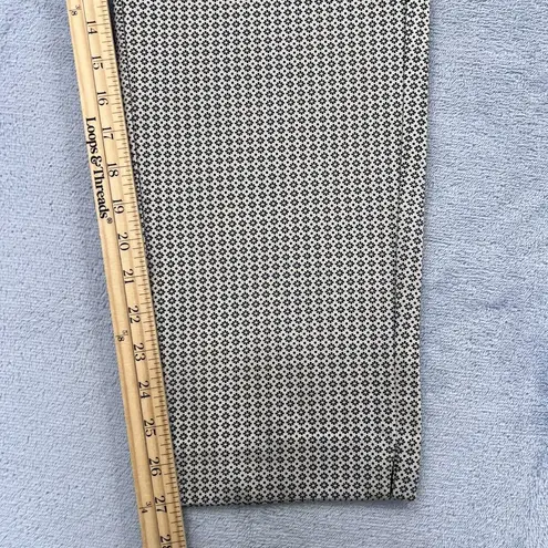 Elie Tahari Crop Ponte Pant Womens Size 2 Cream Black Academia Business Preppy