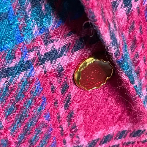 Pendleton Vintage Petite Plaid Single Button Wool Blazer- 8P