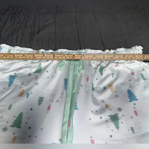 Women's Festive Print Sleep Shorts White Size XL