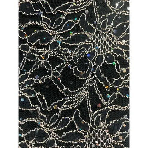 🔥5/20🔥 R & M Richards One Piece Cardigan * sequence * Blouse Sz 12 Black